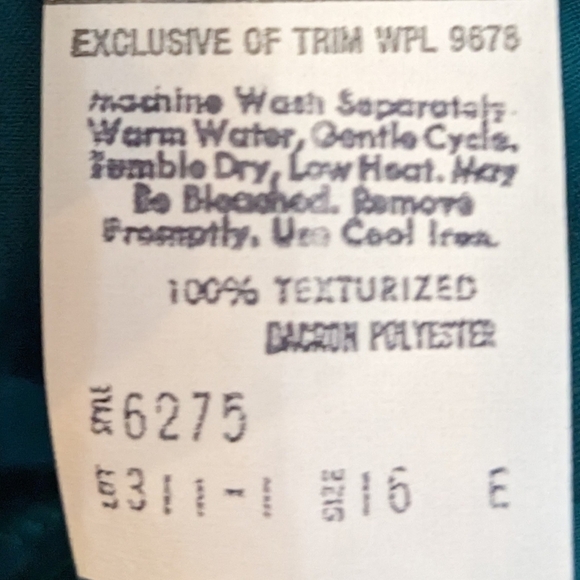 New Lady arrow long sleeve button-down shirt with ascot scarf tie back, TC - Picture 3 of 7